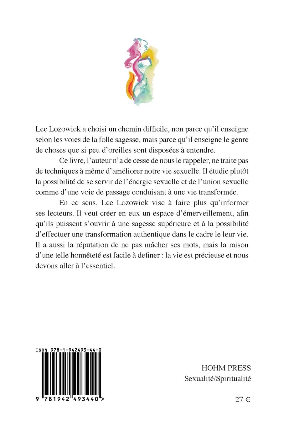 Rückseitencover L'ALCHIME de LAMOUR et de LASEXUALITE