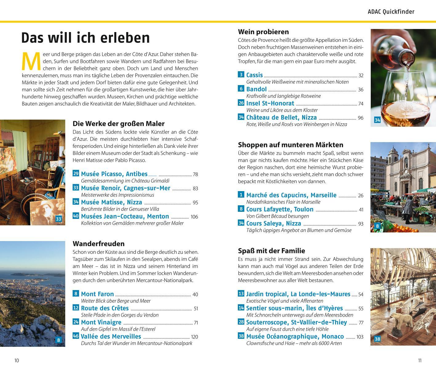 Beispielinhalt (Bild) ADAC Reiseführer Côte d'Azur