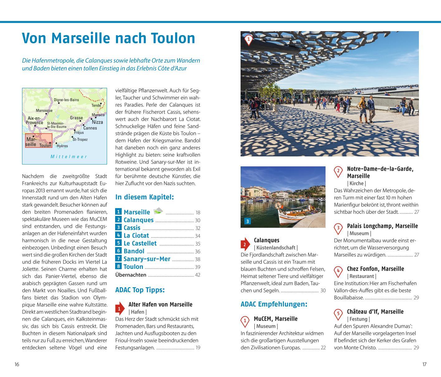 Beispielinhalt (Bild) ADAC Reiseführer Côte d'Azur