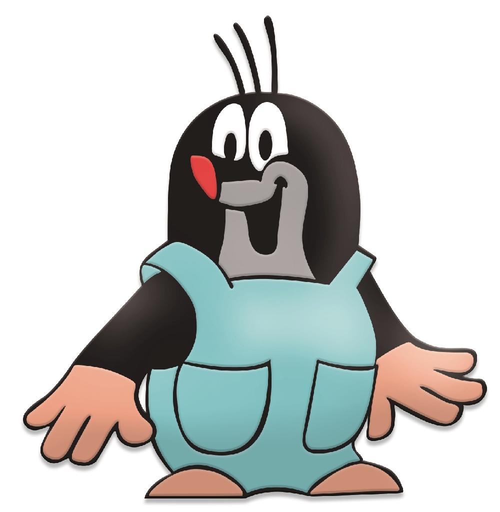 Vorderes Coverbild Trötsch Der kleine Maulwurf 3D Magnet mit blauer Hose