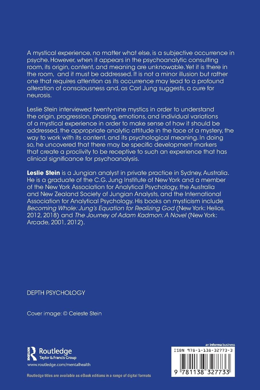 Rückseitencover Working with Mystical Experiences in Psychoanalysis