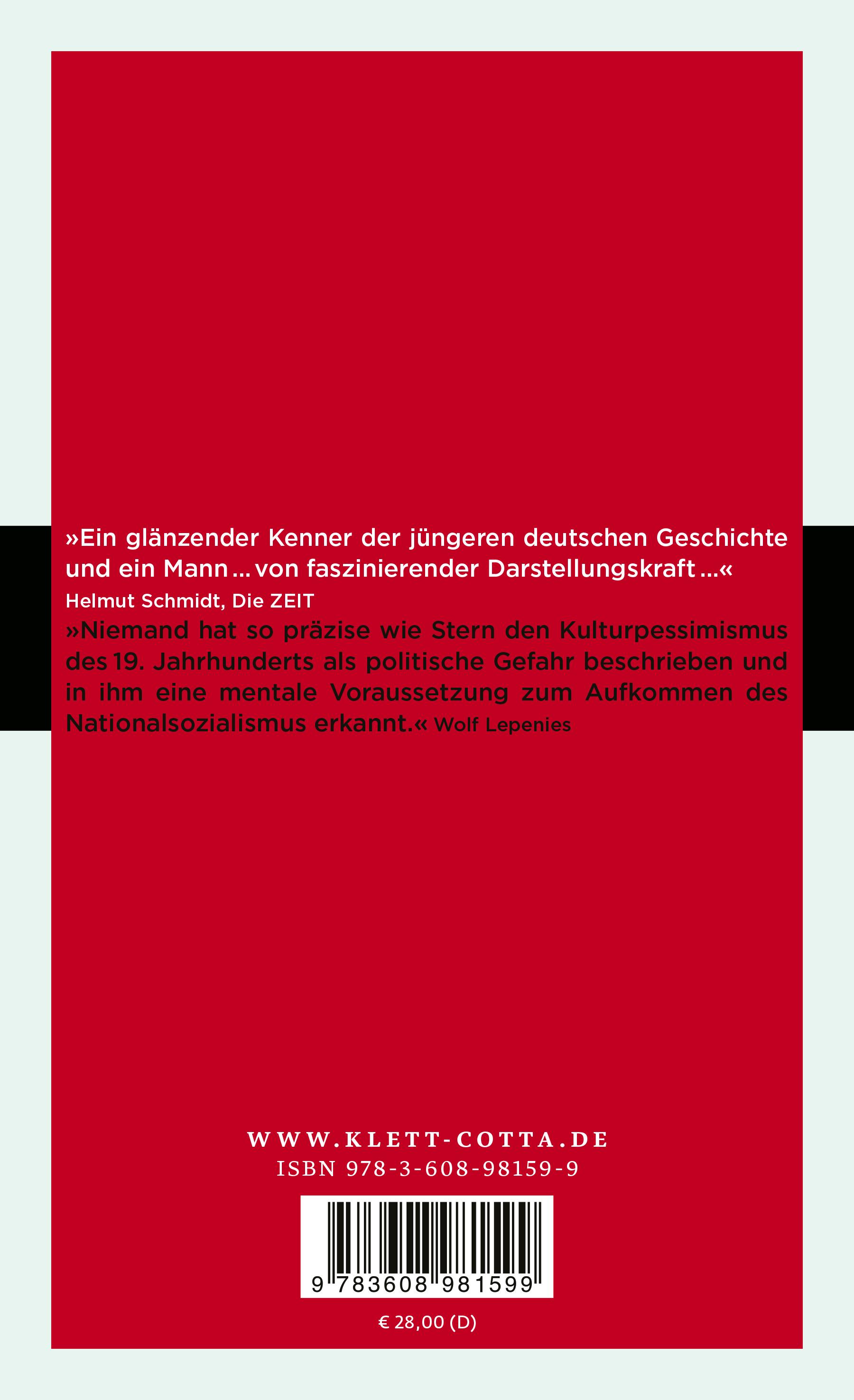 Rückseitencover Kulturpessimismus als Politische Gefahr