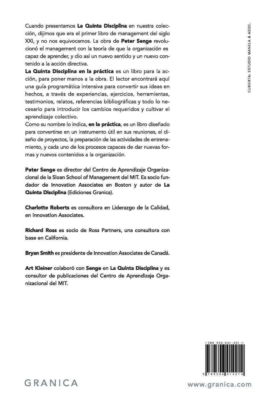 Rückseitencover La Quinta Disciplina En La Práctica