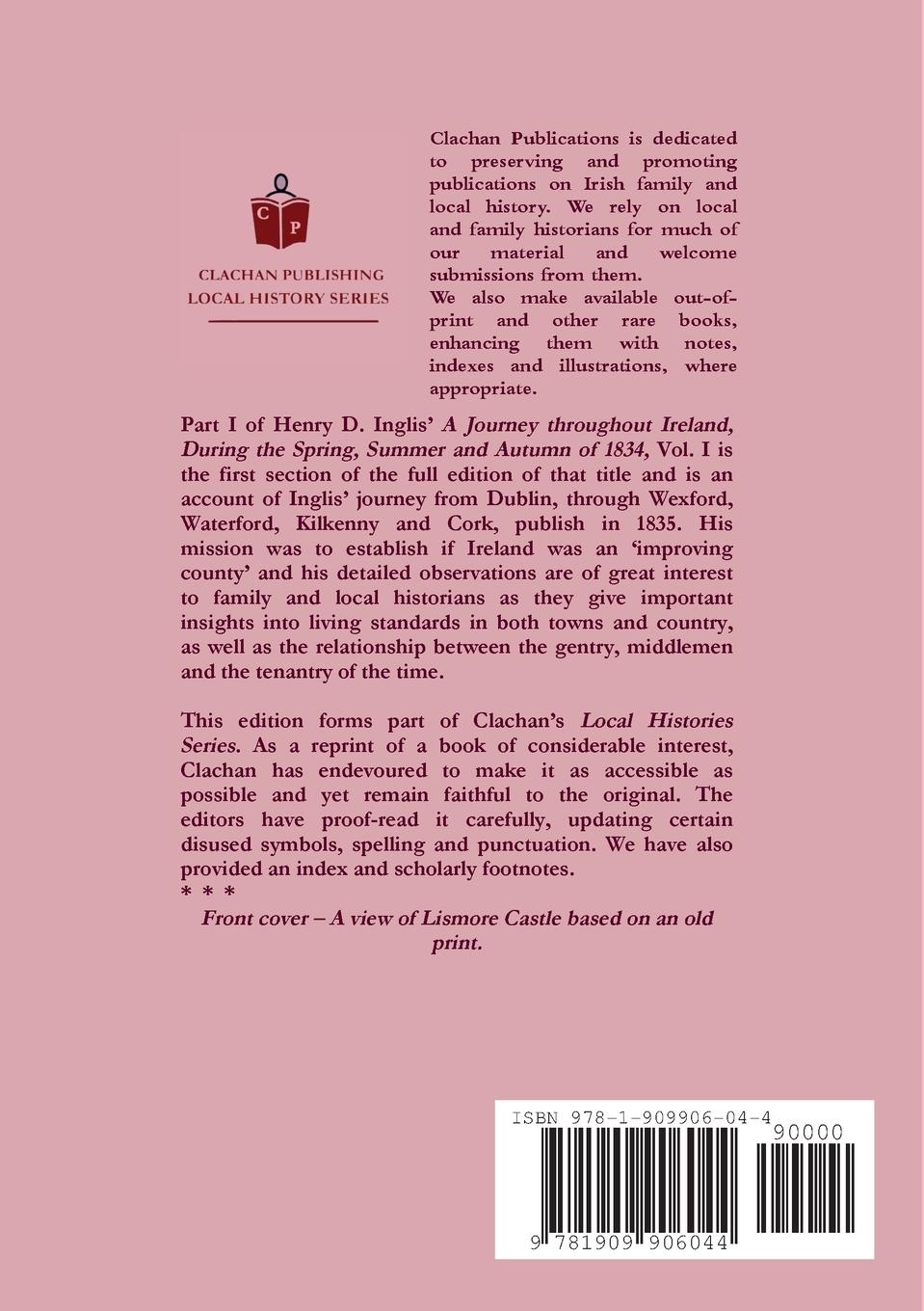 Rückseitencover A Journey throughout Ireland, During the Spring, Summer and Autumn of 1834 - Vol. 1, Part 1