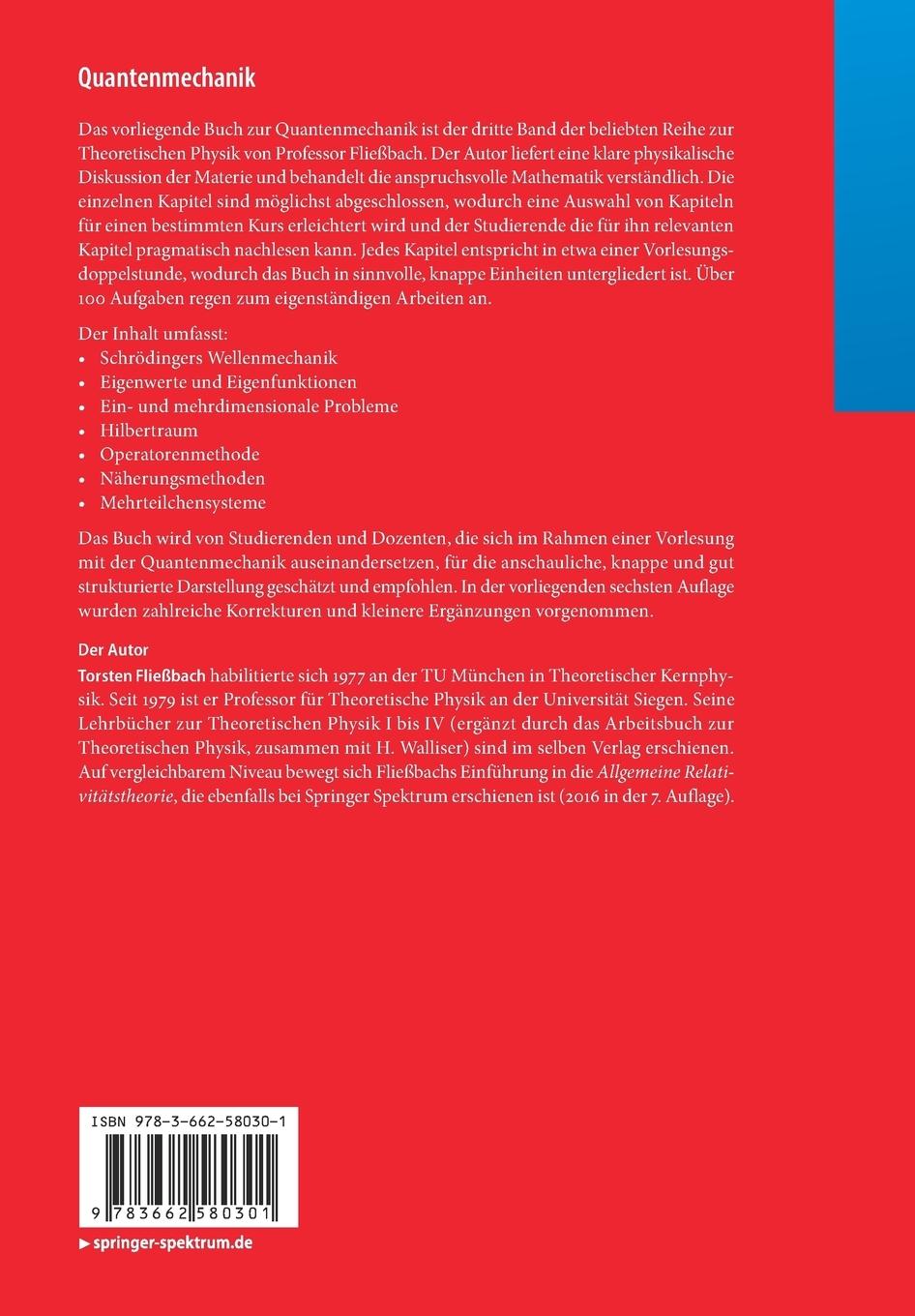 Rückseitencover Quantenmechanik