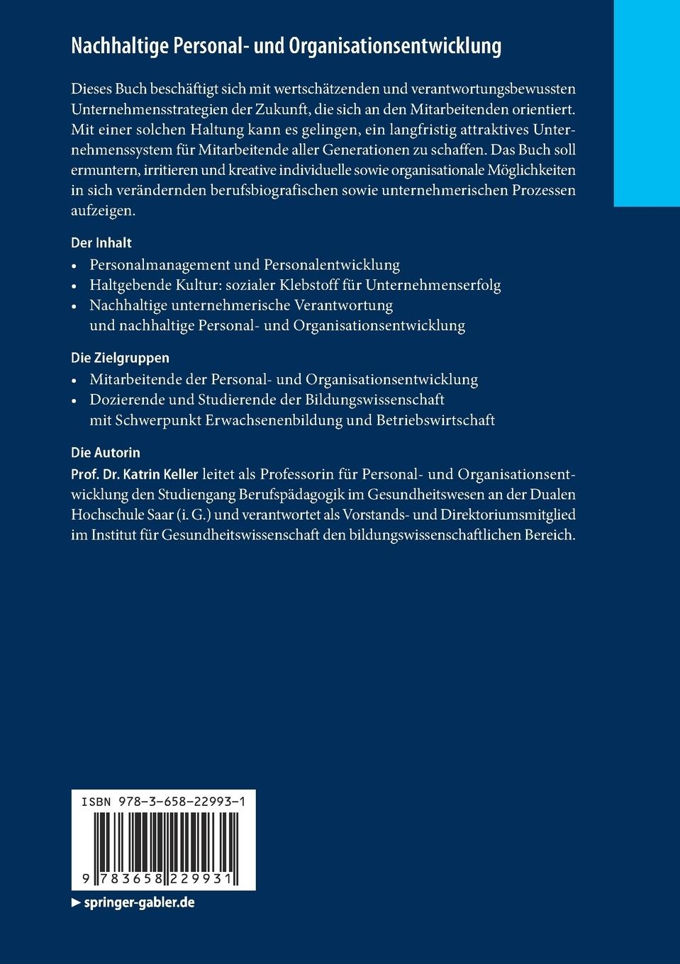 Rückseitencover Nachhaltige Personal- und Organisationsentwicklung