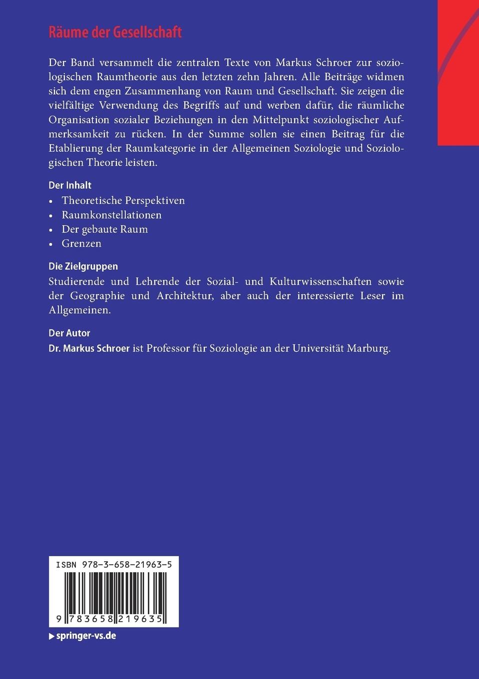 Rückseitencover Räume der Gesellschaft