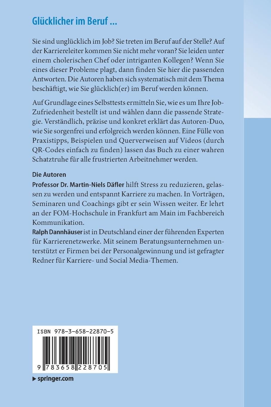 Rückseitencover Glücklicher im Beruf ...