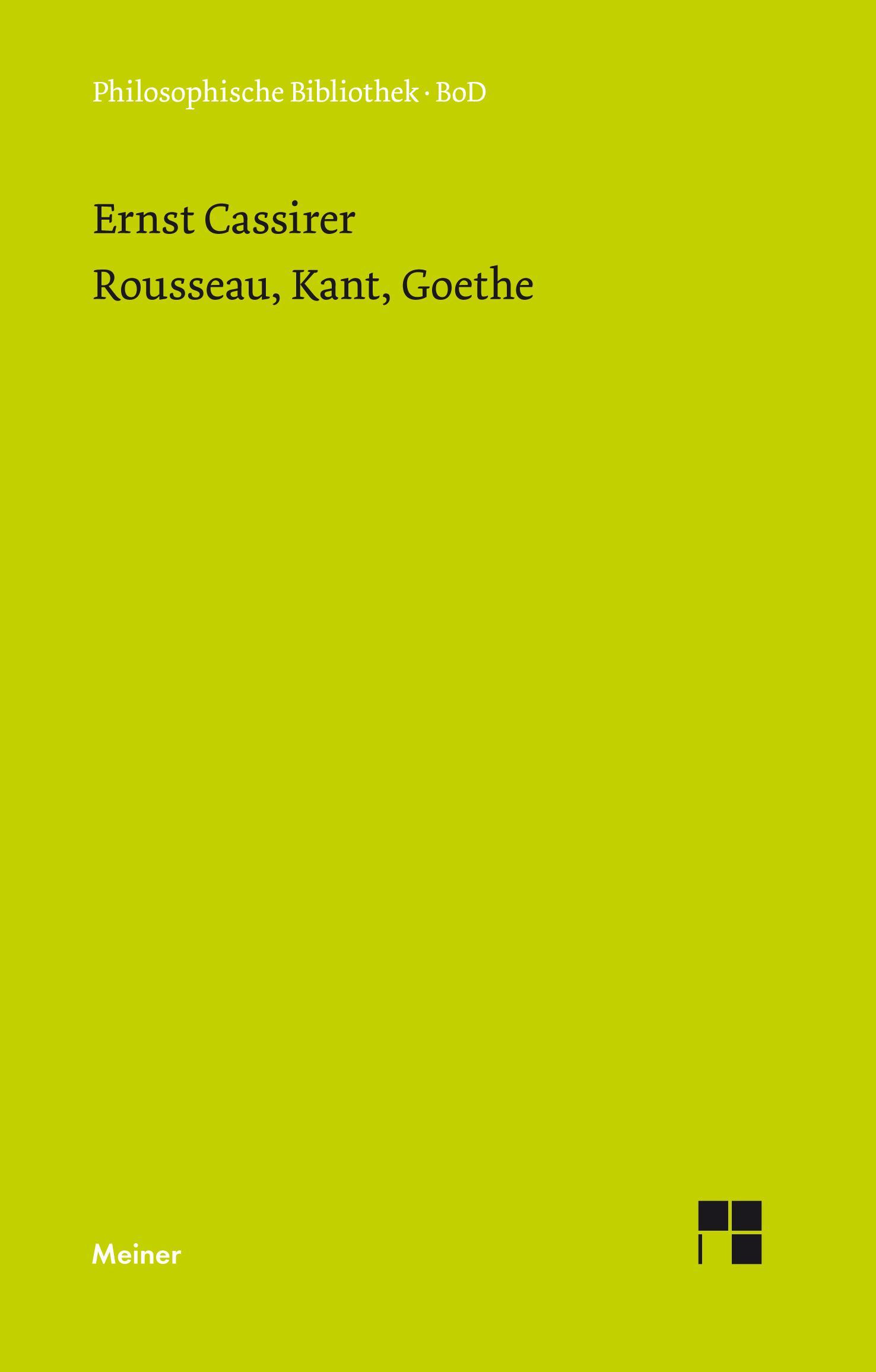 Vorderes Coverbild Rousseau, Kant, Goethe