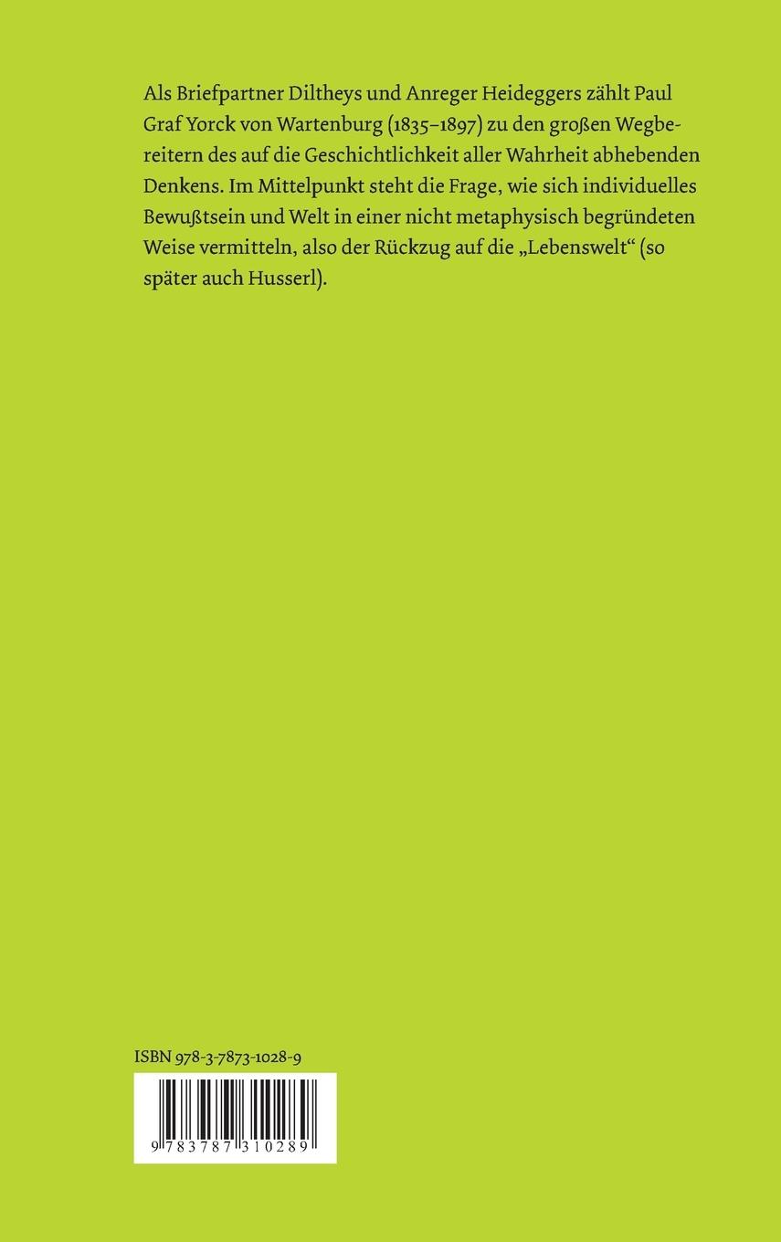 Rückseitencover Bewusstseinsstellung und Geschichte