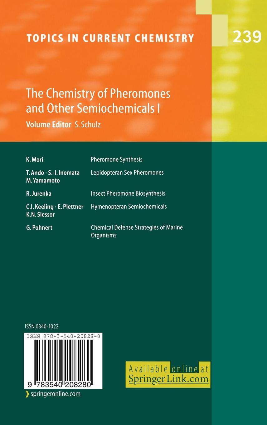 Rückseitencover The Chemistry of Pheromones and Other Semiochemicals I