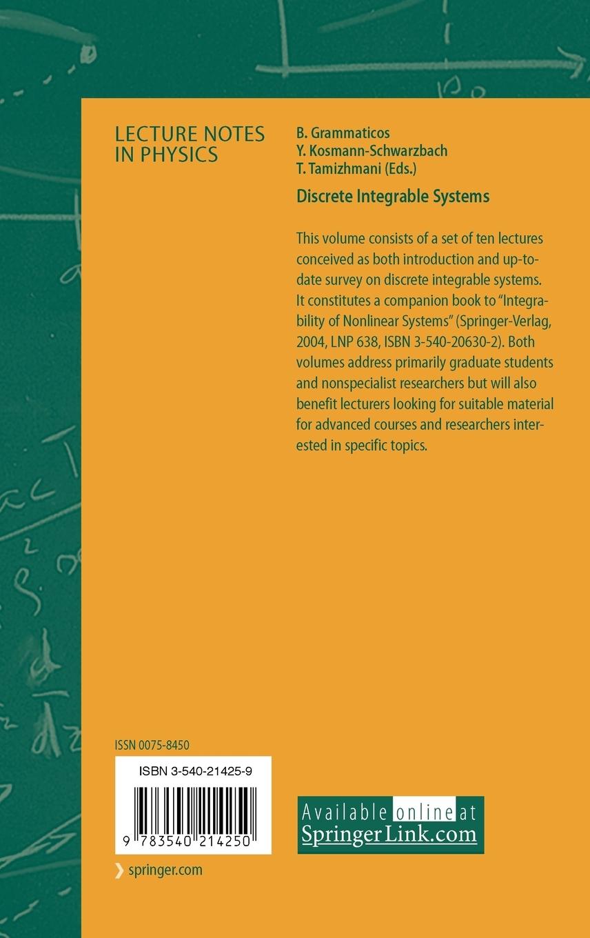 Rückseitencover Discrete Integrable Systems