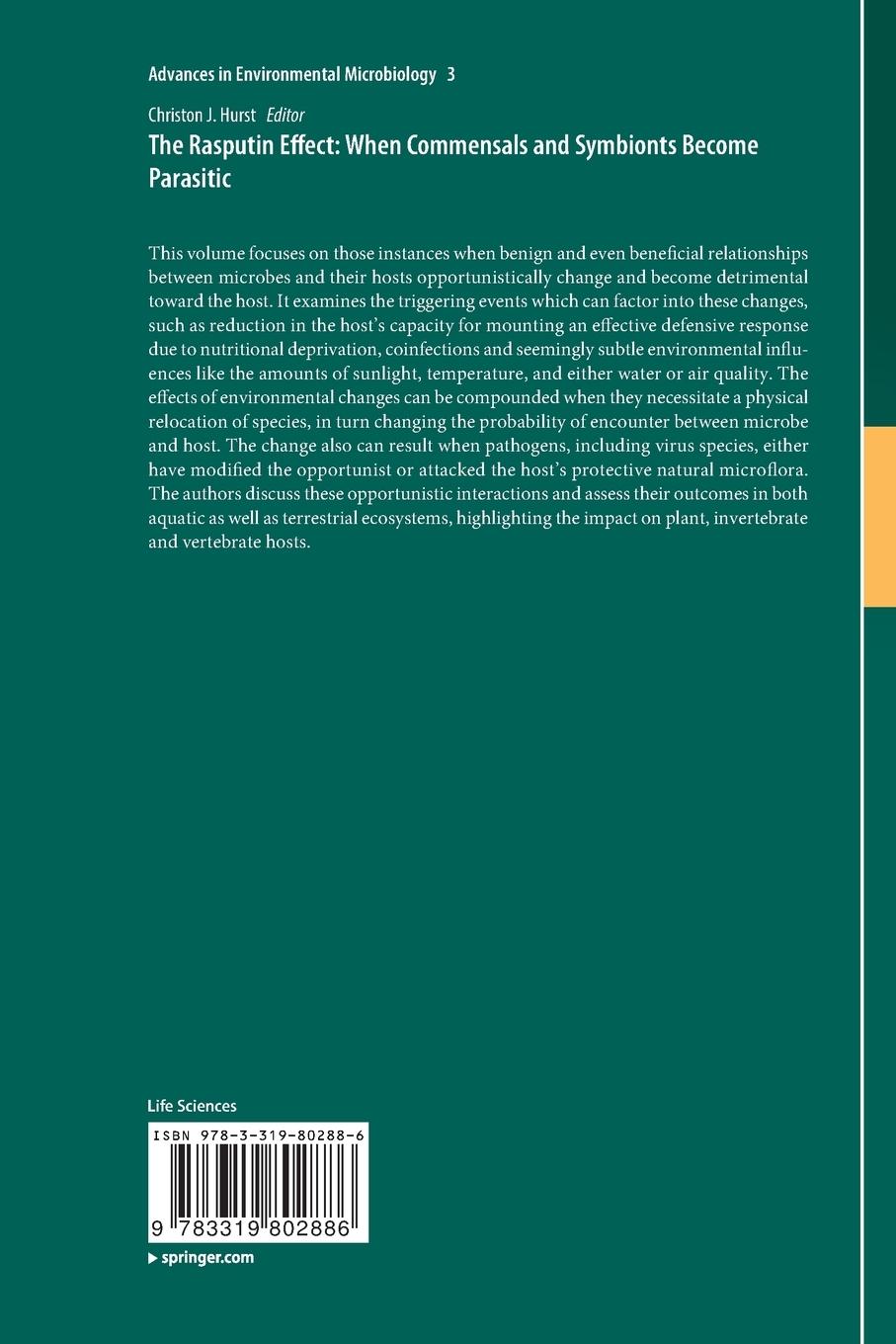 Rückseitencover The Rasputin Effect: When Commensals and Symbionts Become Parasitic