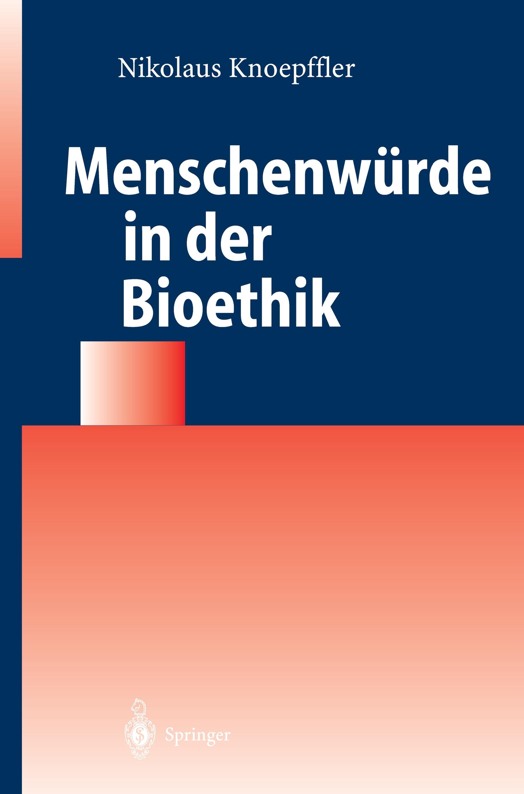 Vorderes Coverbild Menschenwürde in der Bioethik