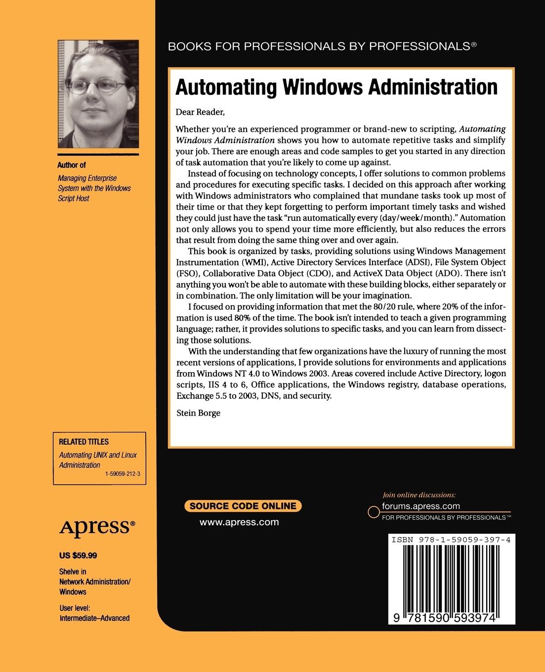 Rückseitencover Automating Windows Administration