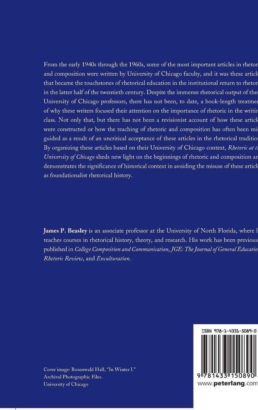 Rückseitencover Rhetoric at the University of Chicago