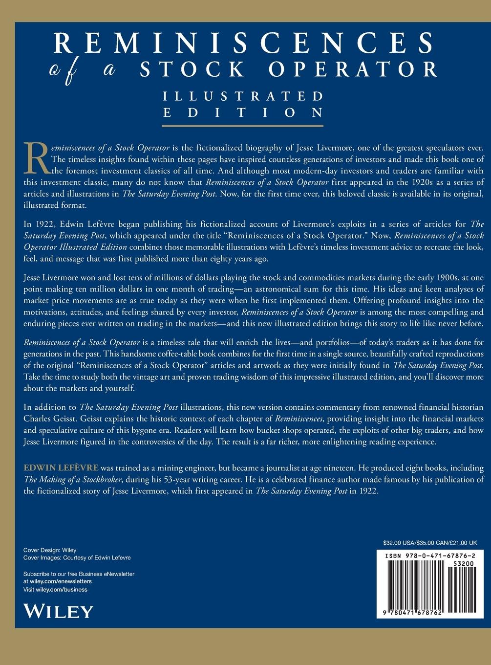 Rückseitencover Reminiscences of a Stock Operator