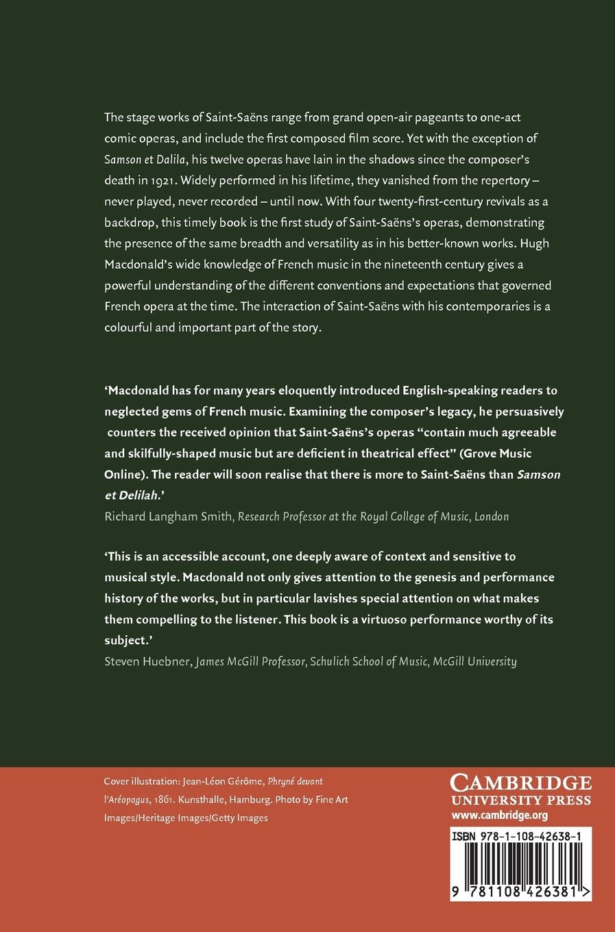 Rückseitencover Saint-Saëns and the Stage