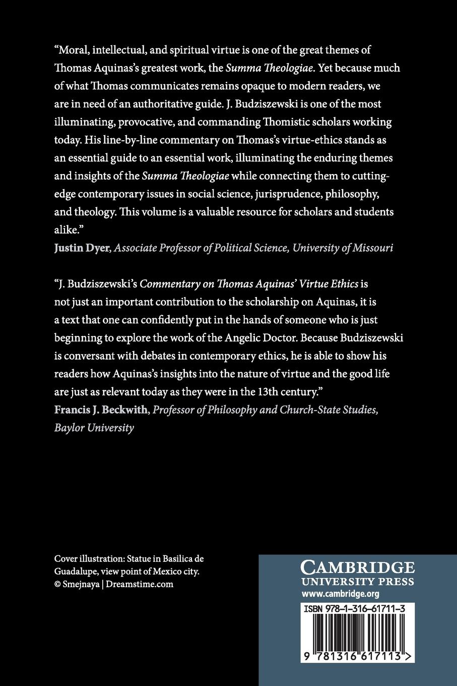 Rückseitencover Commentary on Thomas Aquinas's Virtue Ethics