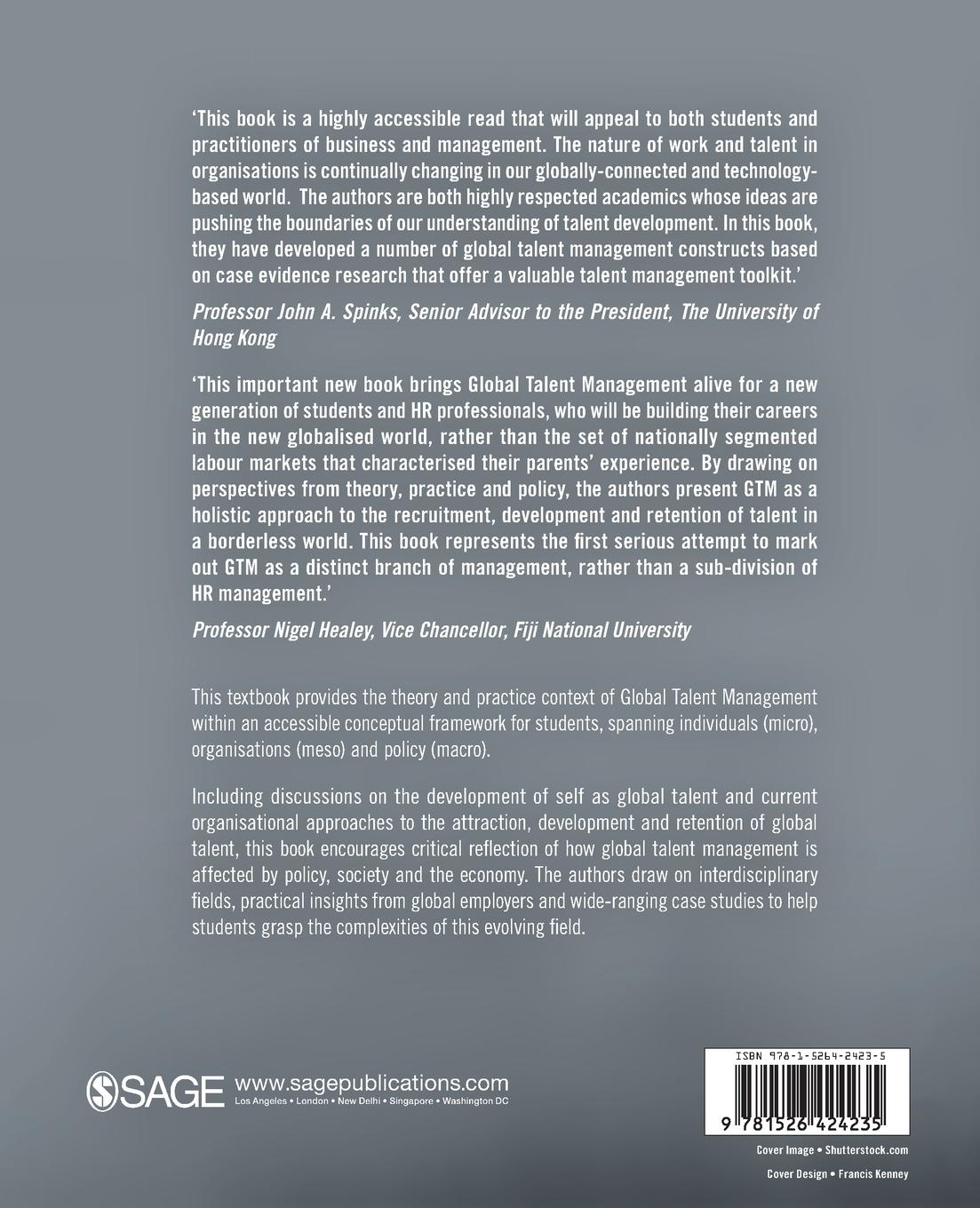 Rückseitencover Global Talent Management