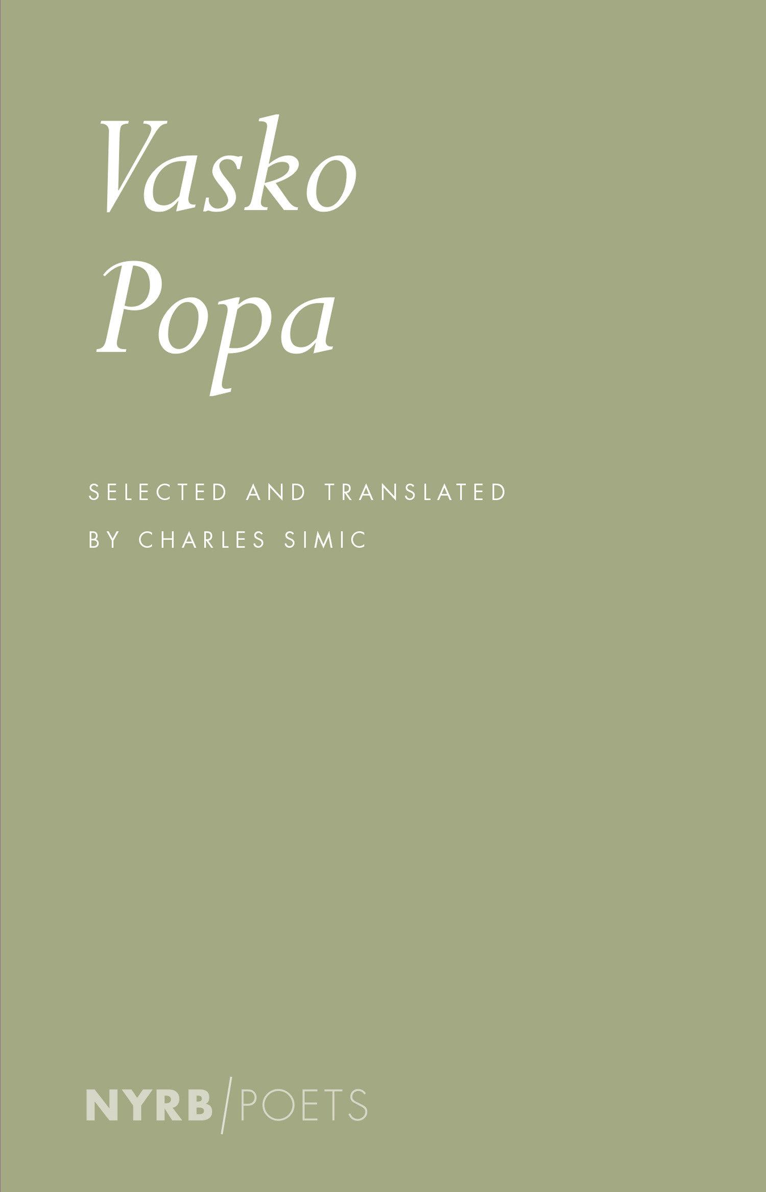 Vorderes Coverbild Vasko Popa: Poems