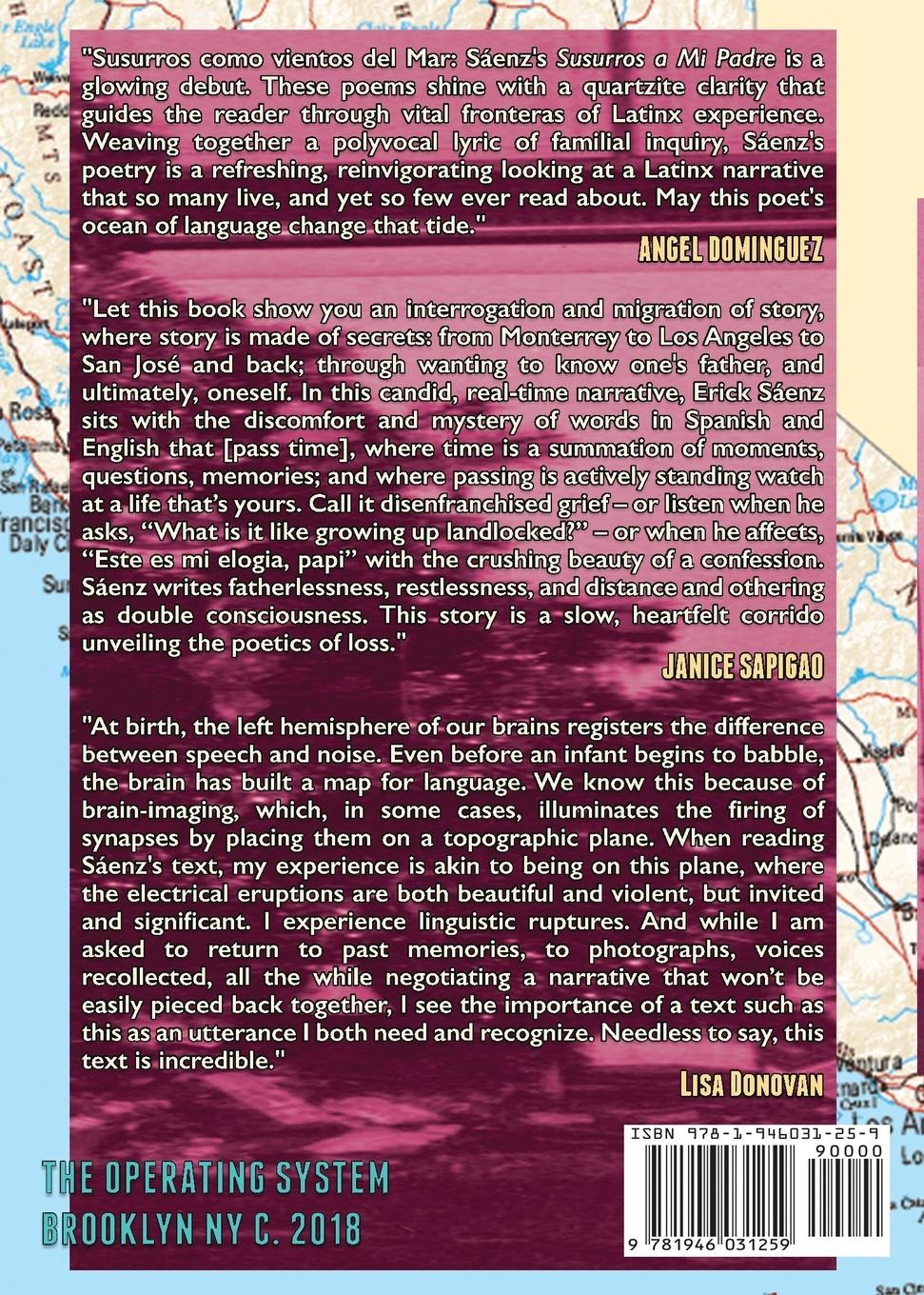 Rückseitencover Susurros a mi padre