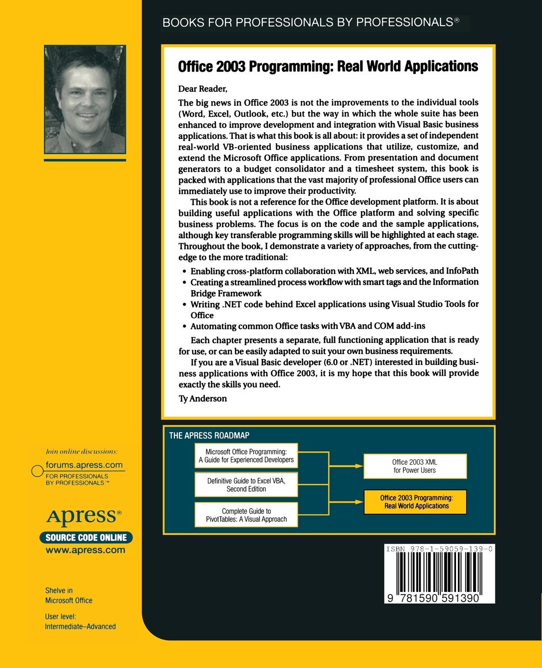 Rückseitencover Office 2003 Programming