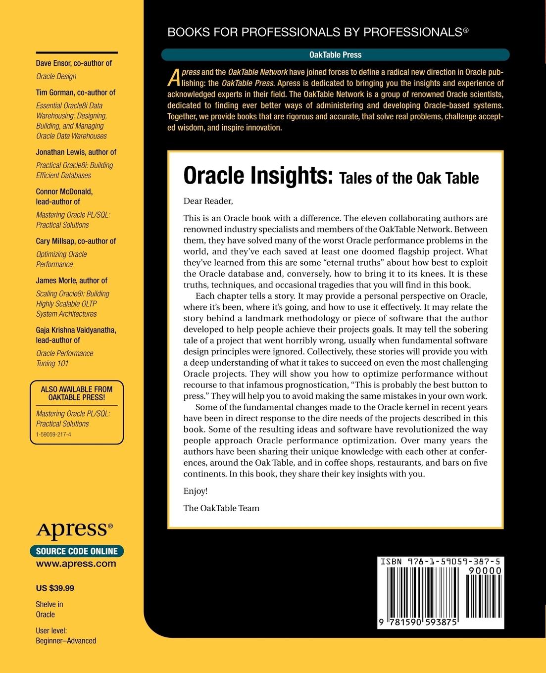 Rückseitencover Oracle Insights