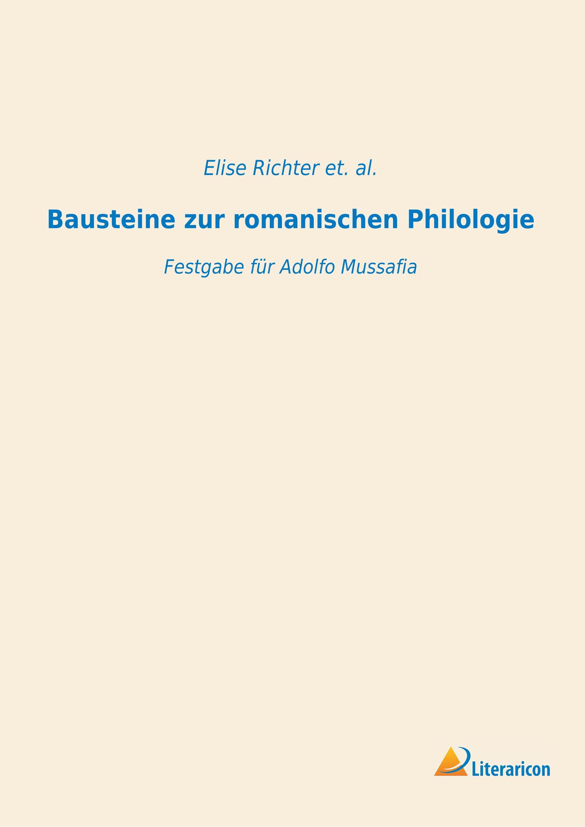 Vorderes Coverbild Bausteine zur romanischen Philologie