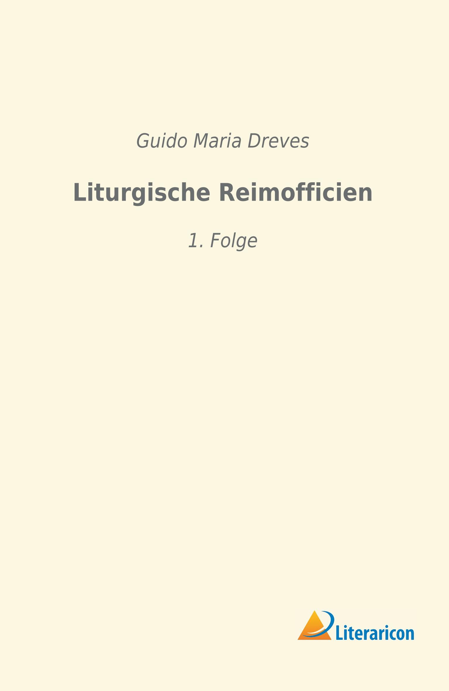 Vorderes Coverbild Liturgische Reimofficien