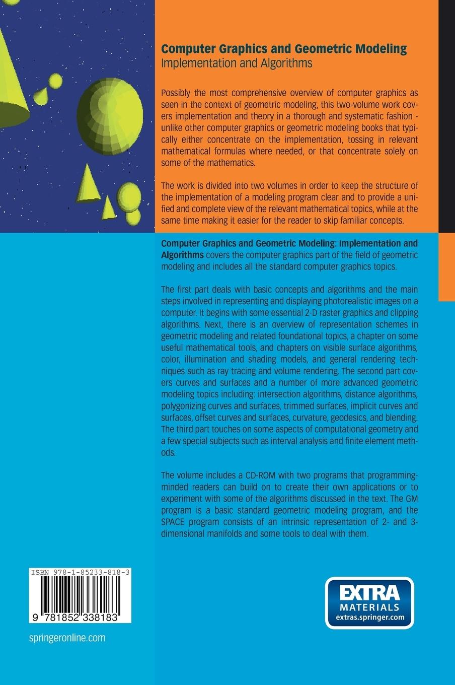 Rückseitencover Computer Graphics and Geometric Modelling