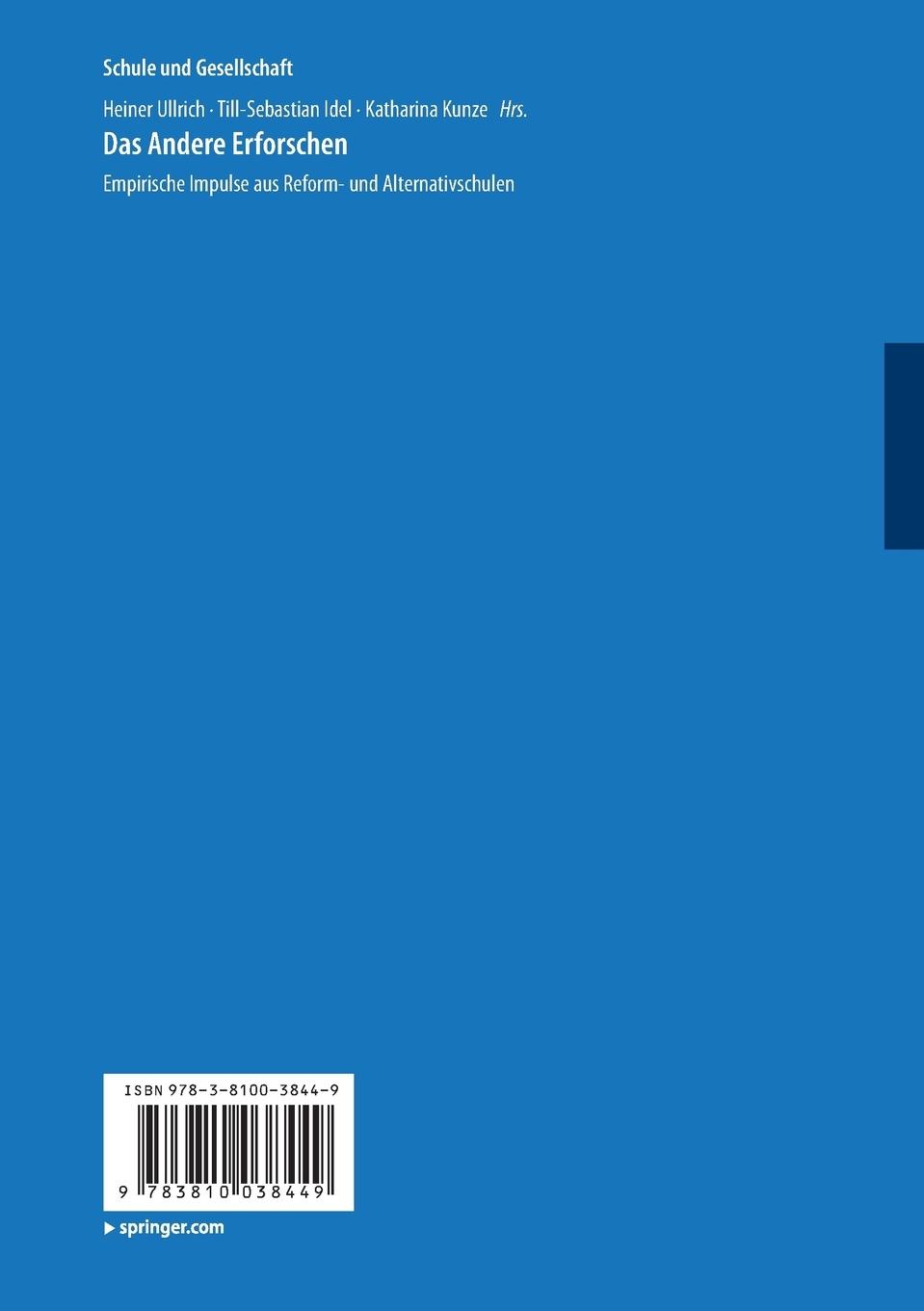 Rückseitencover Das Andere Erforschen