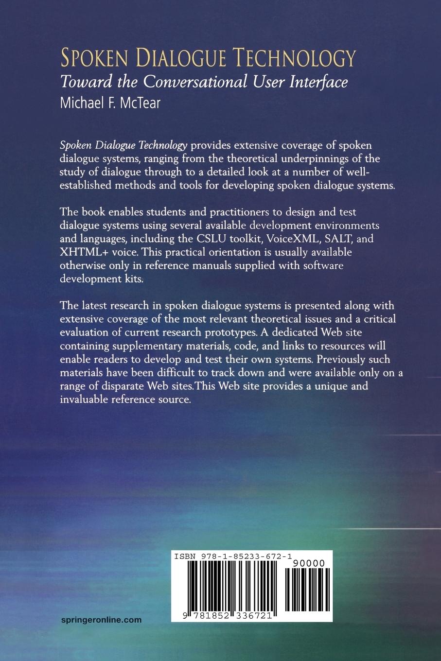 Rückseitencover Spoken Dialogue Technology