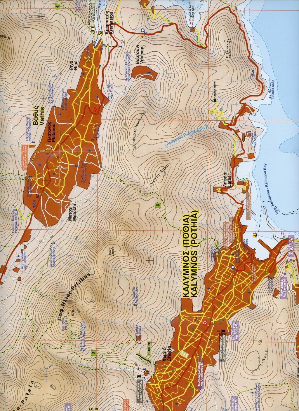 Beispielinhalt (Bild) Kalymnos 1 : 25 000