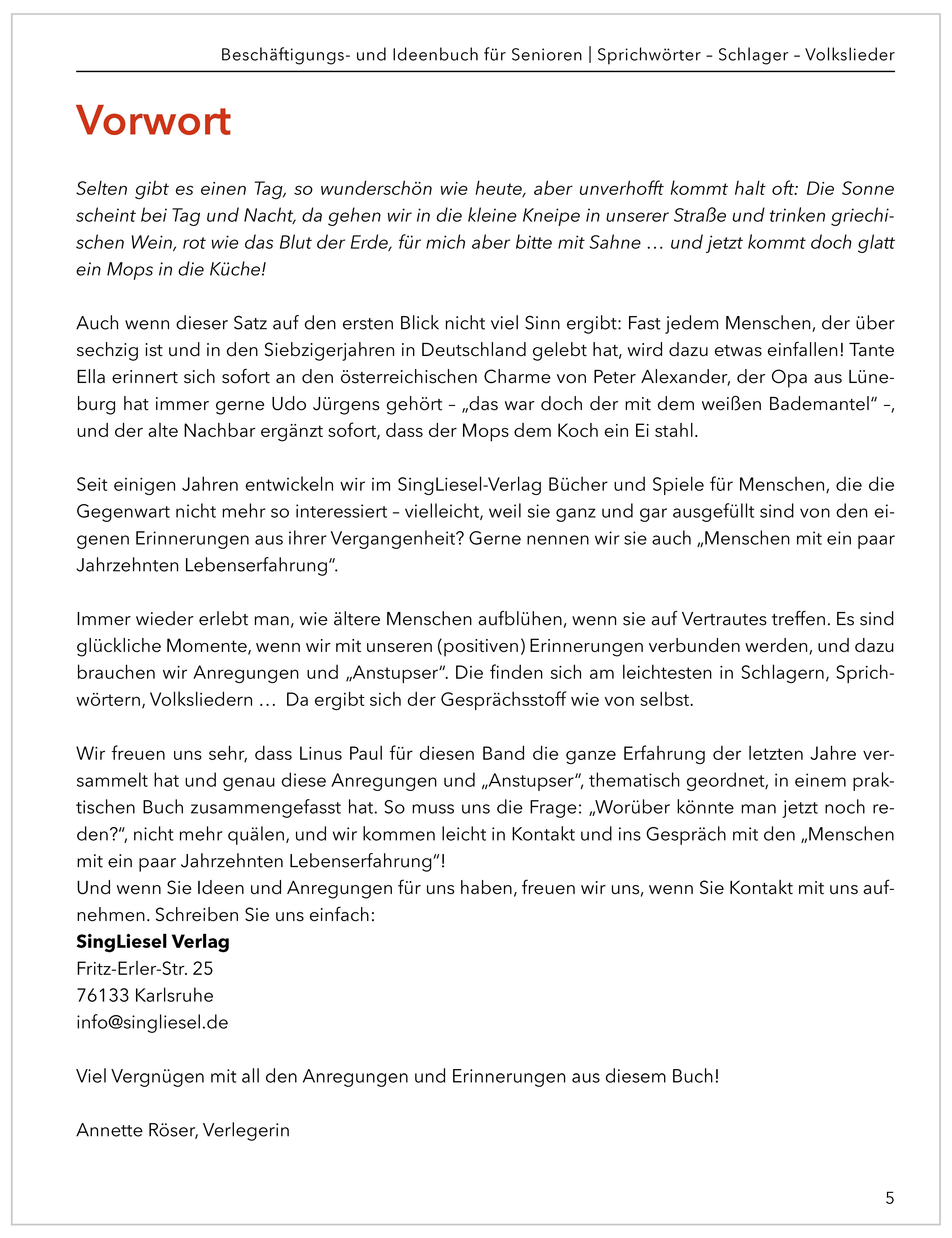 Beispielinhalt (Bild) Das große Beschäftigungs- und Ideenbuch für Senioren
