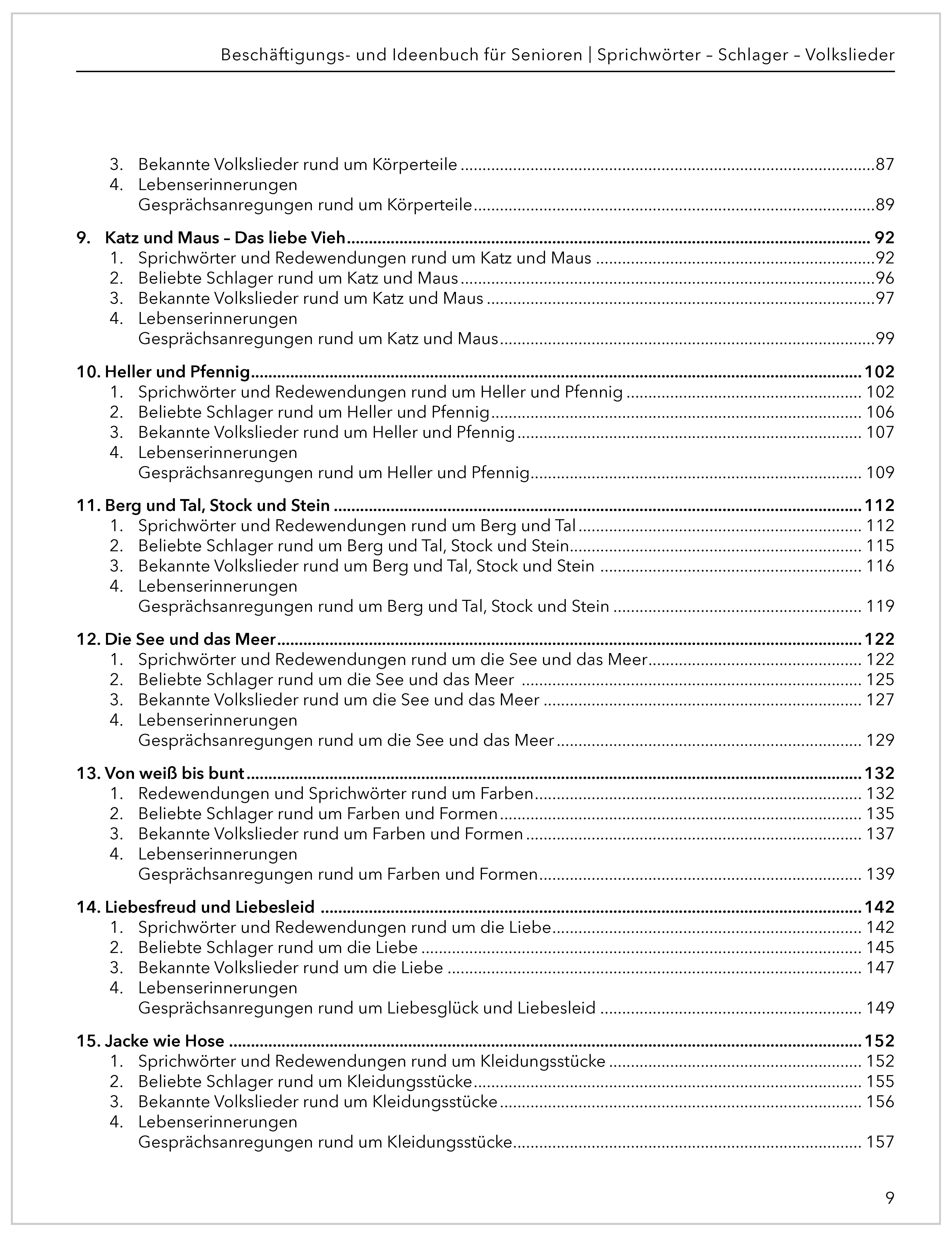 Beispielinhalt (Bild) Das große Beschäftigungs- und Ideenbuch für Senioren