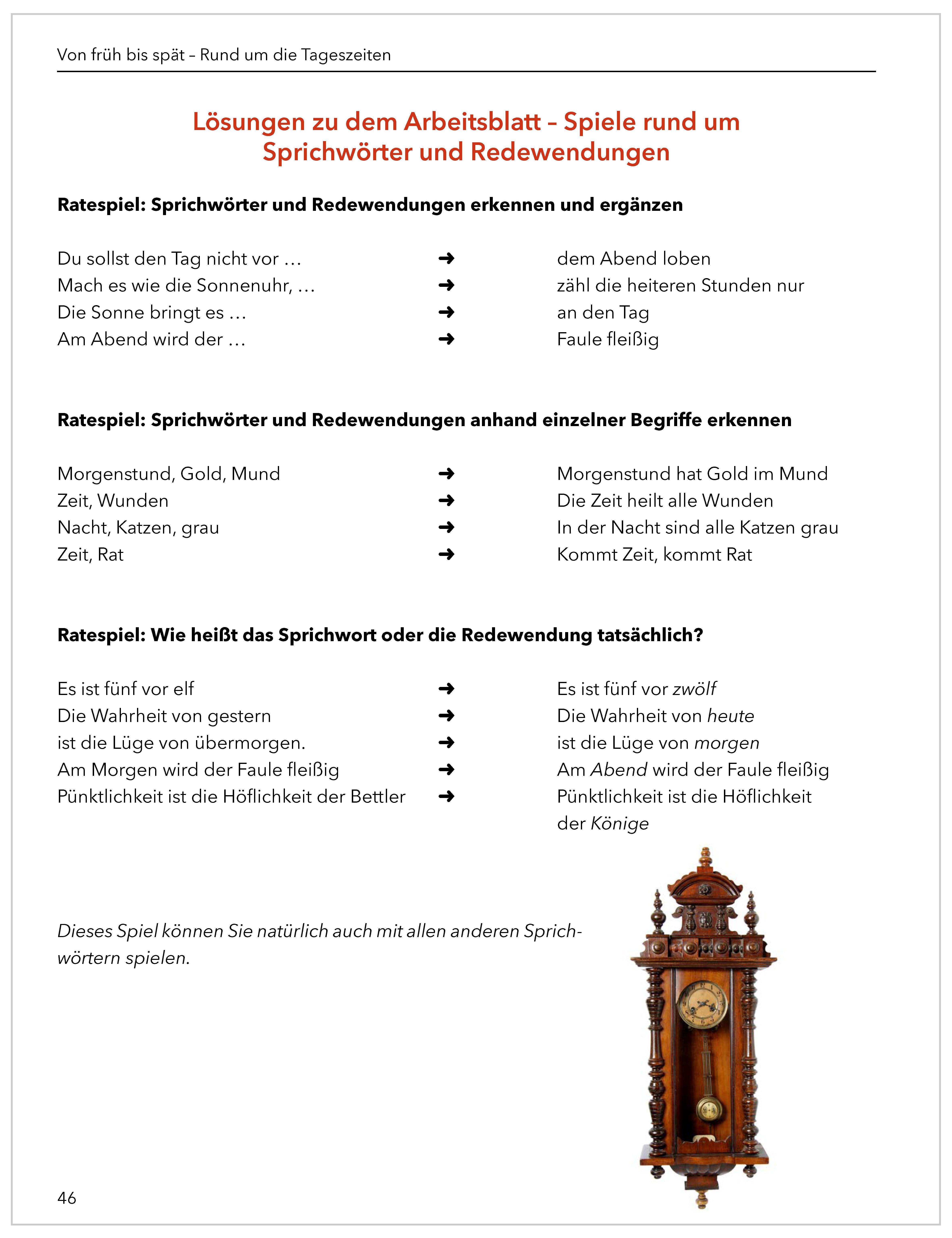 Beispielinhalt (Bild) Das große Beschäftigungs- und Ideenbuch für Senioren