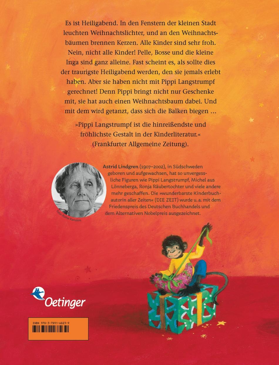 Rückseitencover Pippi Langstrumpf feiert Weihnachten