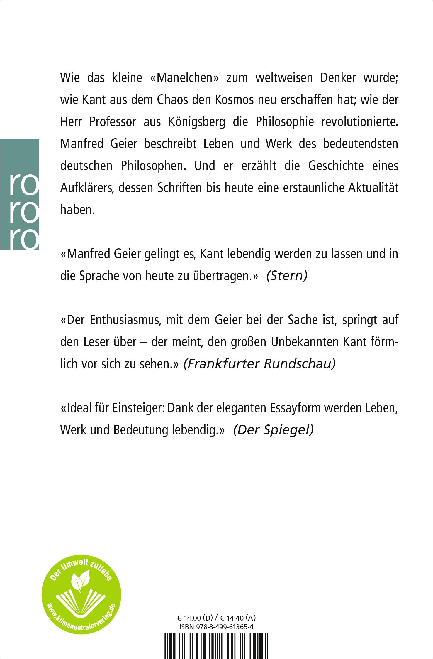 Rückseitencover Kants Welt