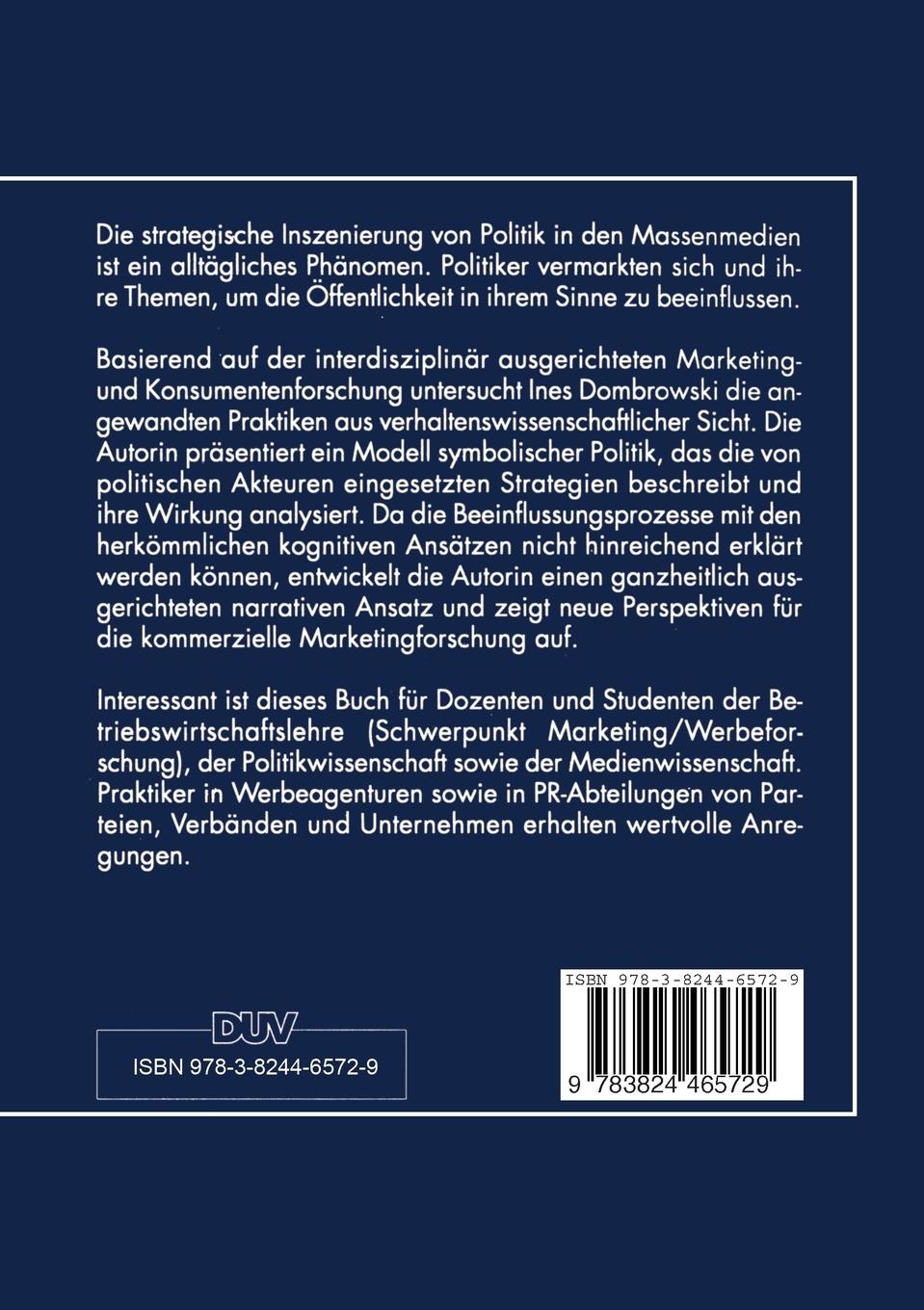 Rückseitencover Politisches Marketing in den Massenmedien