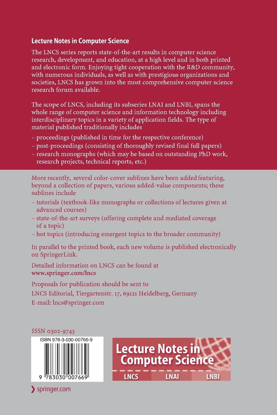 Rückseitencover Advances in Multimedia Information Processing - PCM 2018