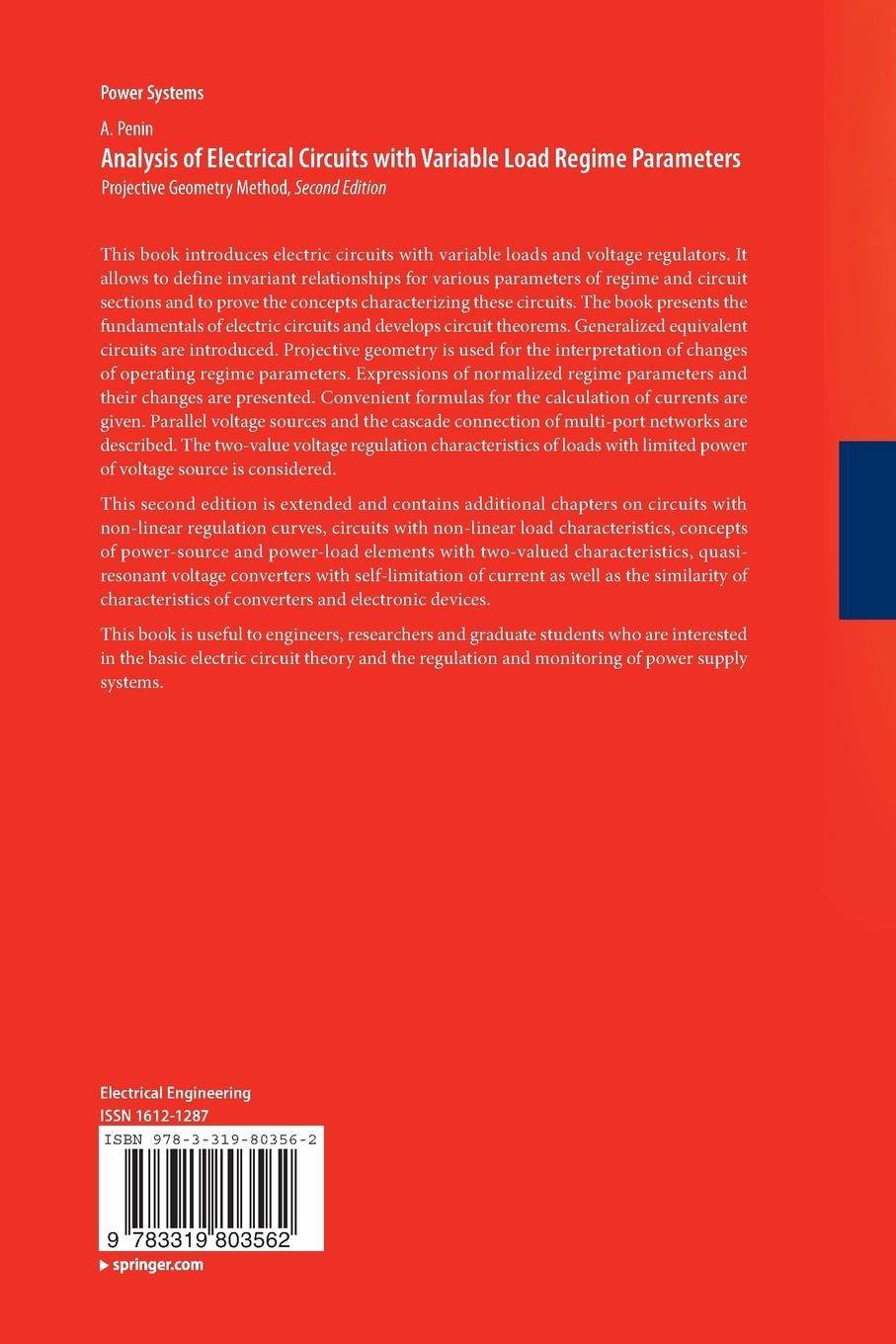 Rückseitencover Analysis of Electrical Circuits with Variable Load Regime Parameters