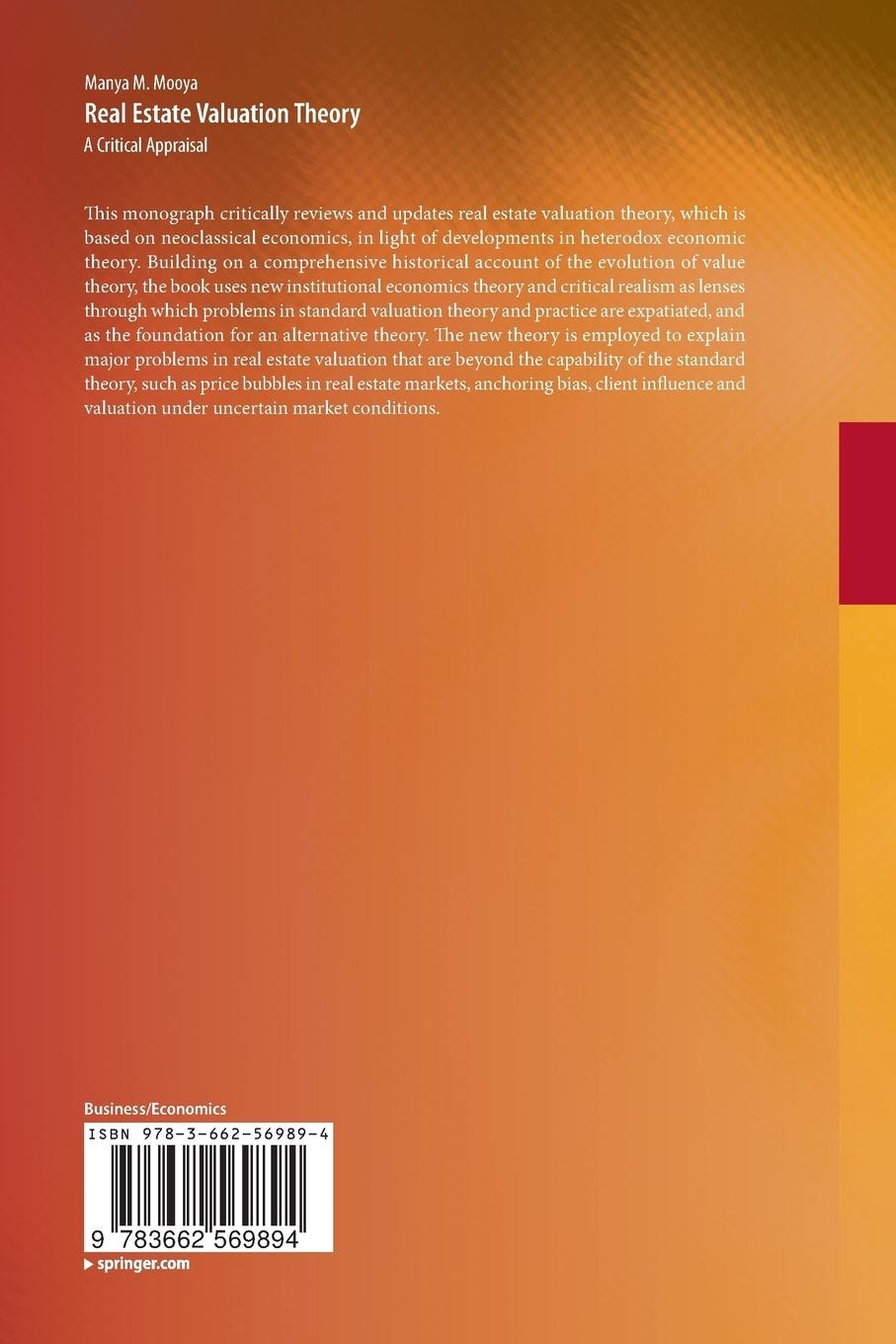 Rückseitencover Real Estate Valuation Theory