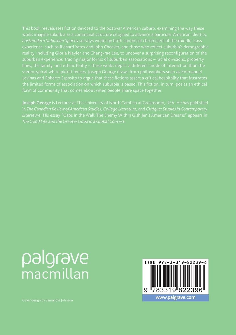 Rückseitencover Postmodern Suburban Spaces