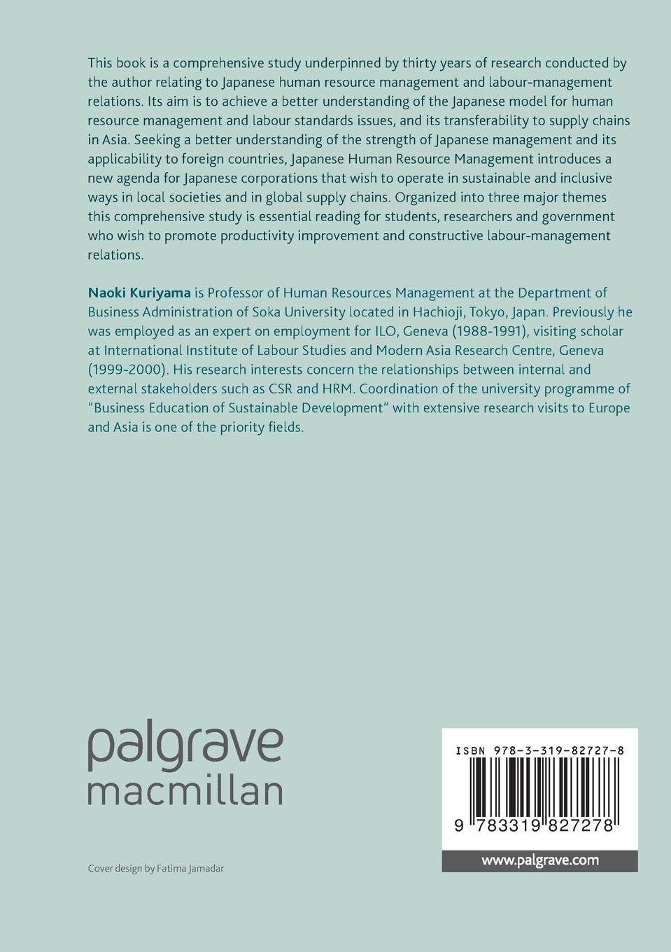 Rückseitencover Japanese Human Resource Management