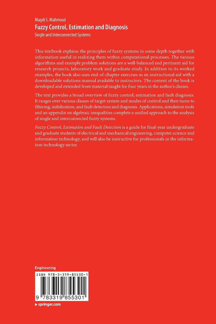 Rückseitencover Fuzzy Control, Estimation and Diagnosis