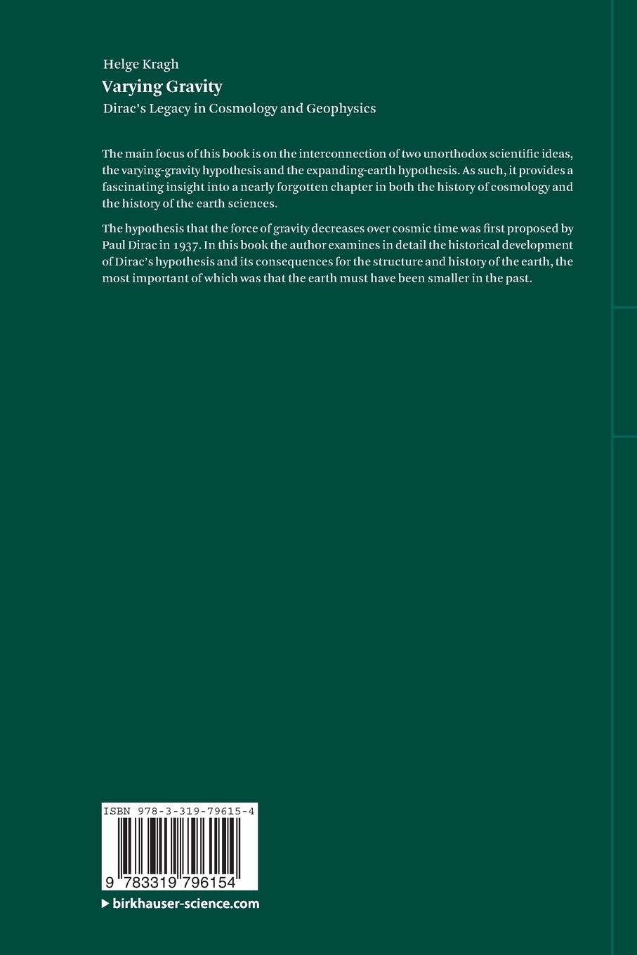 Rückseitencover Varying Gravity