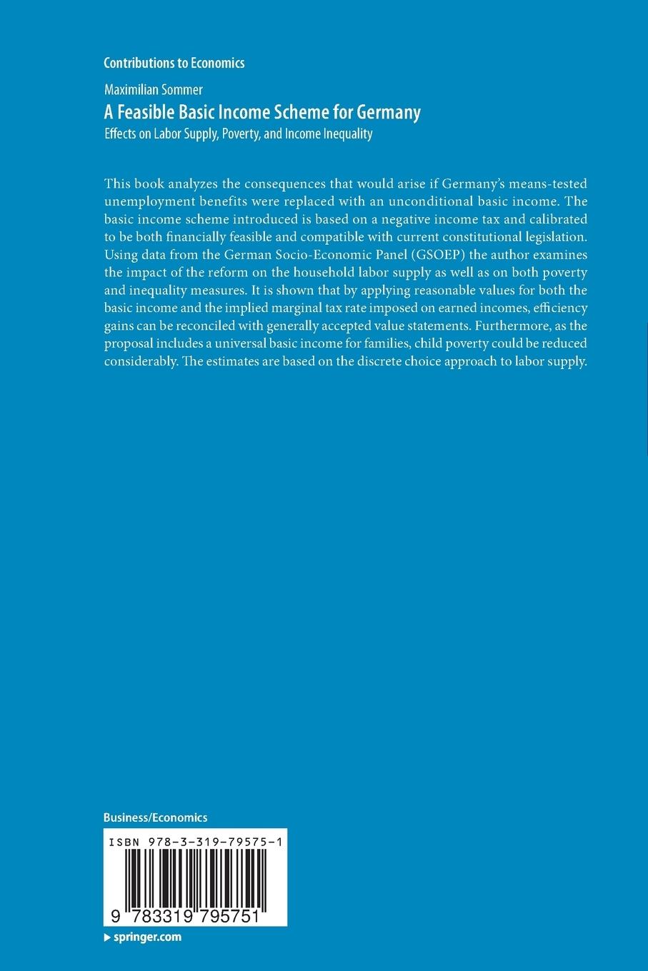 Rückseitencover A Feasible Basic Income Scheme for Germany