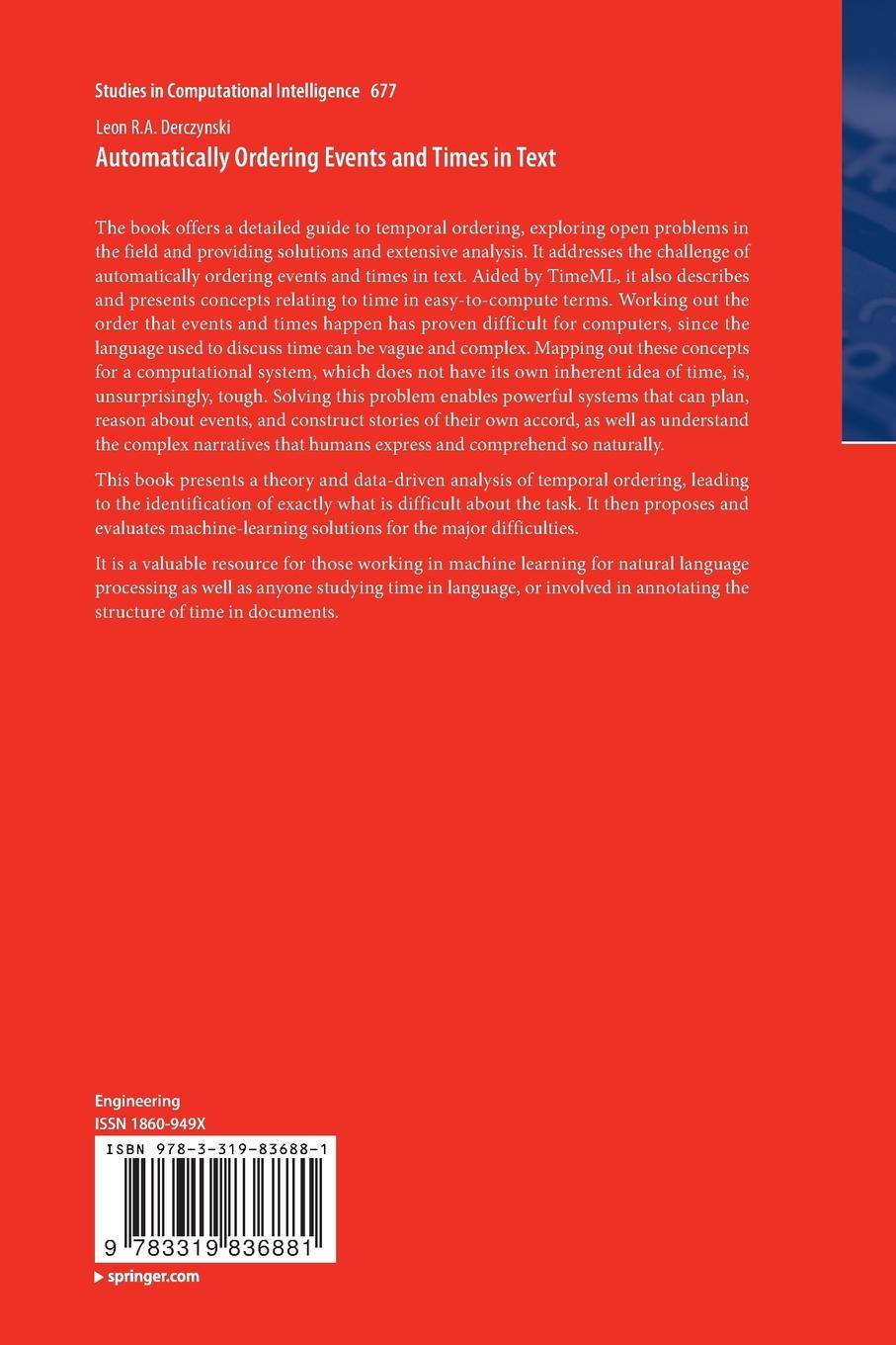 Rückseitencover Automatically Ordering Events and Times in Text