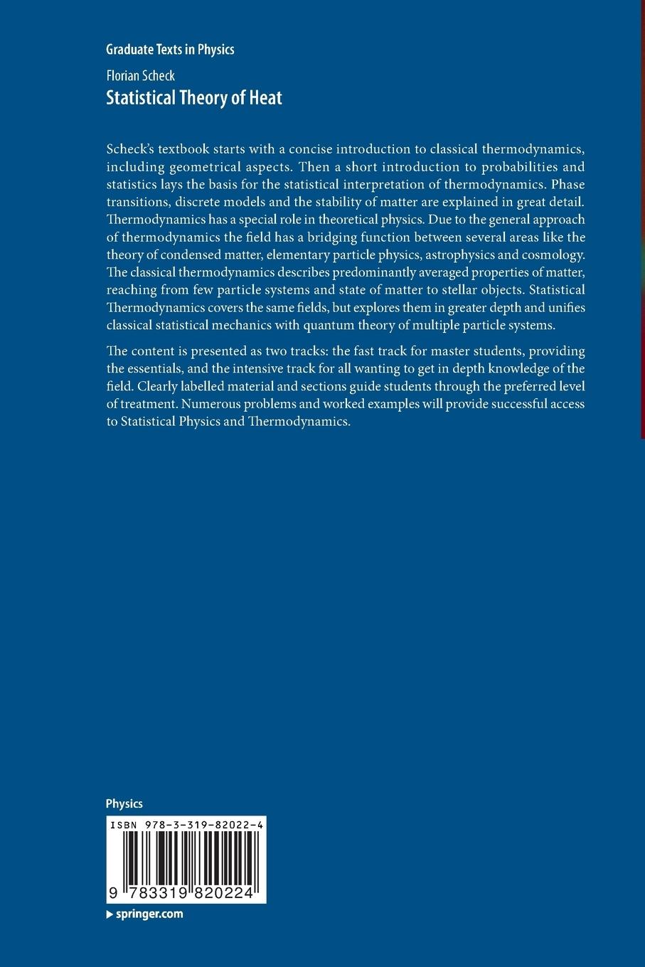 Rückseitencover Statistical Theory of Heat